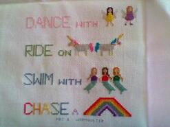 Cross stitch square for Tiahna H's quilt