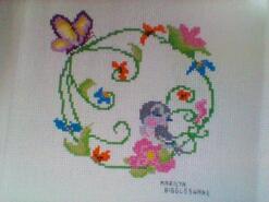 Cross stitch square for Afiyah M's quilt