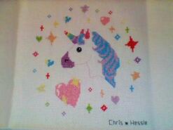 Cross stitch square for Thea-Rose's quilt