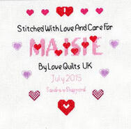 Cross stitch square for Maisie S's quilt