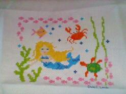 Cross stitch square for Tegan-Jai's quilt