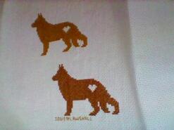 Cross stitch square for Boy's quilt