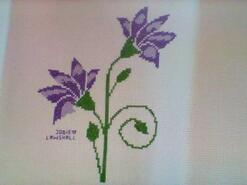 Cross stitch square for V's quilt