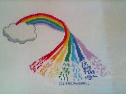 Cross stitch square for Imogen's quilt