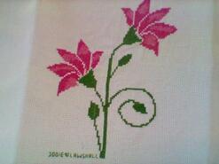 Cross stitch square for Afiyah M's quilt