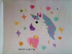 Cross stitch square for Olivia B's quilt