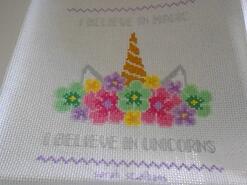 Cross stitch square for Olivia B's quilt