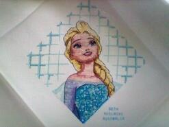 Cross stitch square for Olivia-Mae's quilt