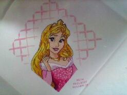 Cross stitch square for Olivia-Mae's quilt
