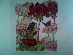 Cross stitch square for Katy Rose's quilt
