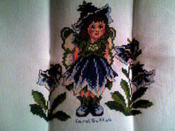 Cross stitch square for Katy Rose's quilt