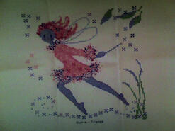 Cross stitch square for Katy Rose's quilt