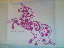 Cross stitch square for Imogen's quilt