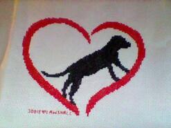 Cross stitch square for Seren's quilt