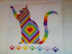 Cross stitch square for Archie B's quilt