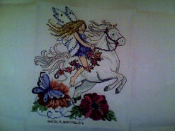 Cross stitch square for Charlotte J's quilt