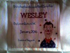 Cross stitch square for Wesley R's quilt
