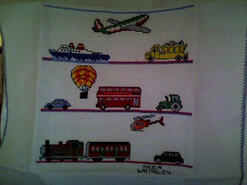 Cross stitch square for Samuel A's quilt