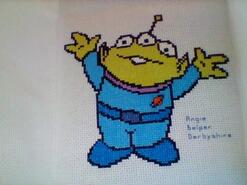 Cross stitch square for Lenny's quilt