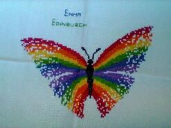 Cross stitch square for Penny T's quilt