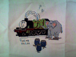 Cross stitch square for Llion B's quilt