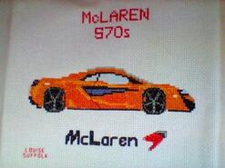 Cross stitch square for (QUILTED) Vehicles's quilt
