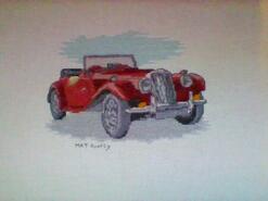 Cross stitch square for (QUILTED) Vehicles's quilt