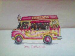 Cross stitch square for (QUILTED) Vehicles's quilt