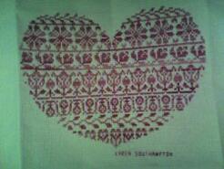 Cross stitch square for Millie A's quilt