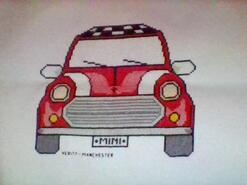 Cross stitch square for (QUILTED) Vehicles's quilt
