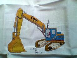 Cross stitch square for (QUILTED) Vehicles's quilt