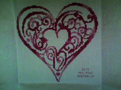 Cross stitch square for Alivia's quilt