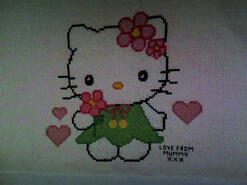 Cross stitch square for Grace K's quilt