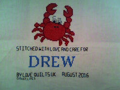 Cross stitch square for Drew C's quilt