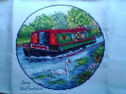 Cross stitch square for Hudson J's quilt
