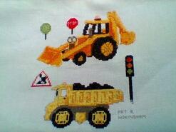 Cross stitch square for Hudson J's quilt