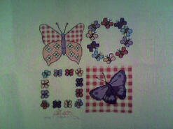 Cross stitch square for Seren's quilt