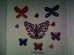 Cross stitch square for Seren's quilt