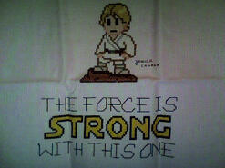 Cross stitch square for Luke S's quilt