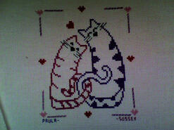 Cross stitch square for Emily-Rose's quilt