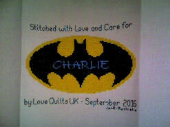 Cross stitch square for Charlie P's quilt