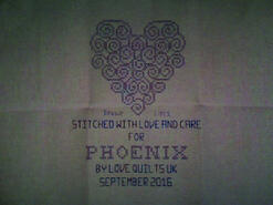 Cross stitch square for Phoenix H's quilt