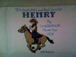 Cross stitch square for Henry W's quilt