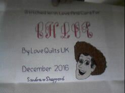 Cross stitch square for Chloe D's quilt