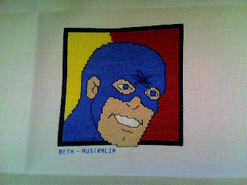 Cross stitch square for Cian D's quilt