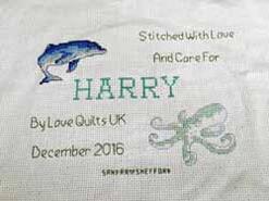 Cross stitch square for Harry H's quilt