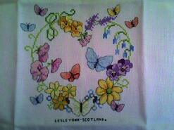 Cross stitch square for Megan T's quilt