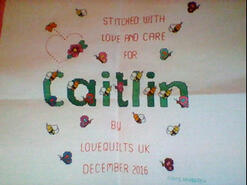 Cross stitch square for Caitlin R's quilt