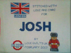 Cross stitch square for Josh T's quilt