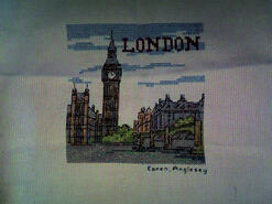 Cross stitch square for Josh T's quilt